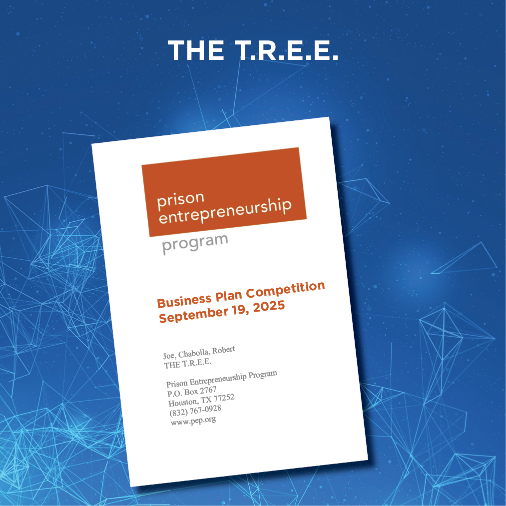 Prison Entrepreneurship Program Business Plan Competition flyer dated September 19, 2025 with PEP logo and contact information