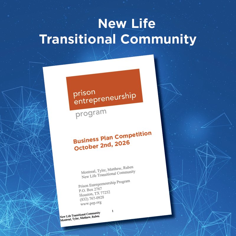 New Life Transitional Community business plan cover